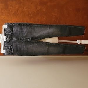 Frame | Le High Skinny Bosworth Jeans with Raw Hem Black Wash - size 27